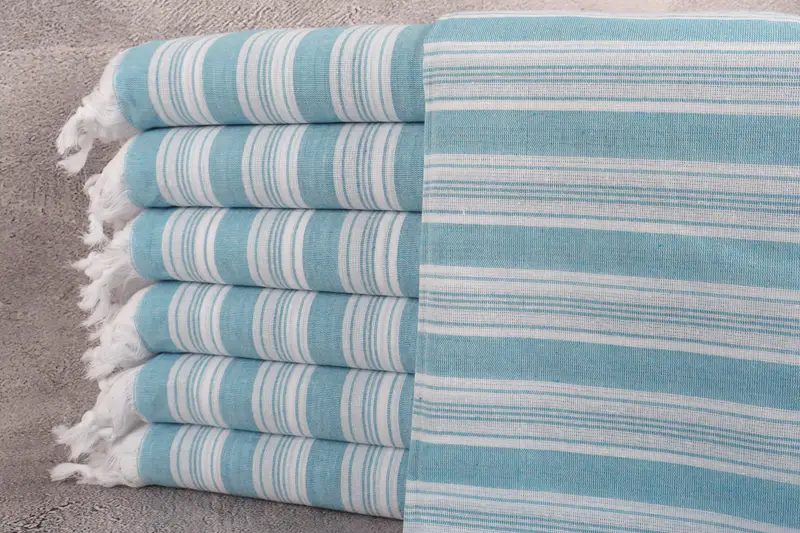 Turkish Towel USA, Bachelor Party Favors, Absorbent Turkish towel, Embroidered Turkish Towel, Housewarming Gift, 70x40 Cotton Striped Towel - 1