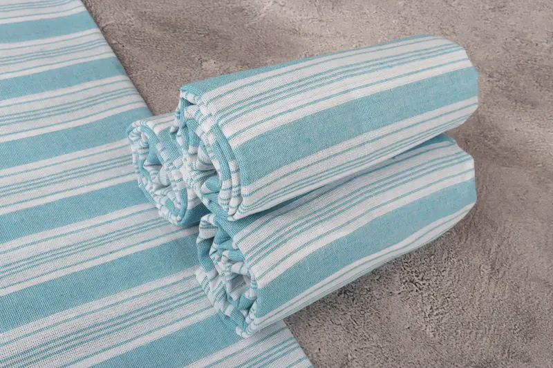 Turkish Towel USA, Bachelor Party Favors, Absorbent Turkish towel, Embroidered Turkish Towel, Housewarming Gift, 70x40 Cotton Striped Towel - 7