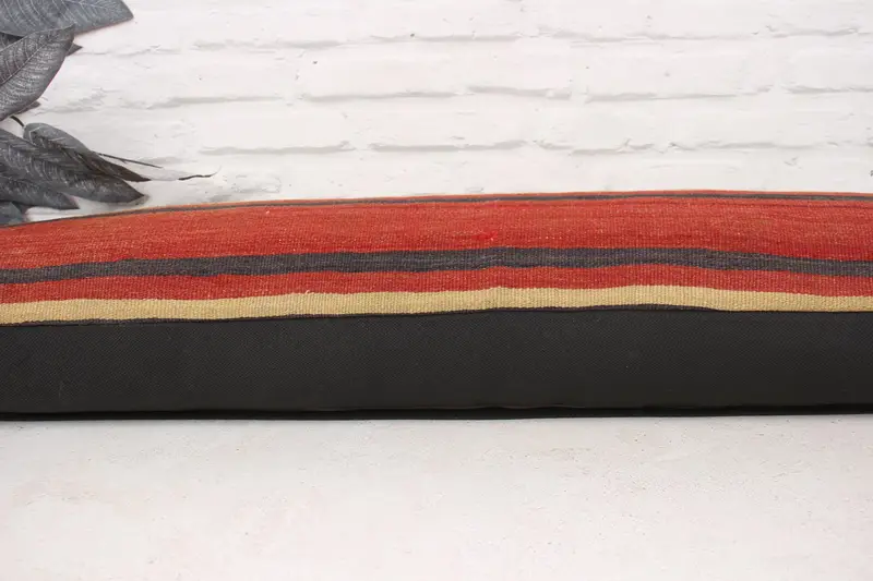 12x48 Red Pillow Case, Vintage Pillow, Boho Pillow Sham Cover, Cushion Case, Turkish Kilim Pillow, Chair Pillow Cover, Custom Pillow Sham - 5