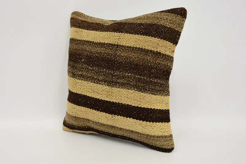 Accent Pillow Case, 12x12 Brown Pillow, Pillow for Couch, Pillow Cover, Art Deco Cushion Case, Gift Pillow, Vintage Pillow, Armchair Pillow - 4