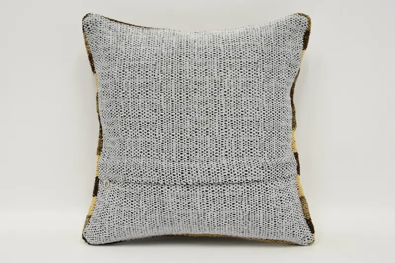 Accent Pillow Case, 12x12 Brown Pillow, Pillow for Couch, Pillow Cover, Art Deco Cushion Case, Gift Pillow, Vintage Pillow, Armchair Pillow - 6