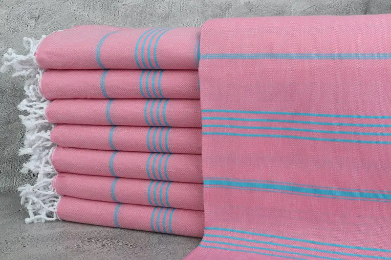 Toalla de algodón rosa y azul para despedida de soltera, 40 x 71 pulgadas