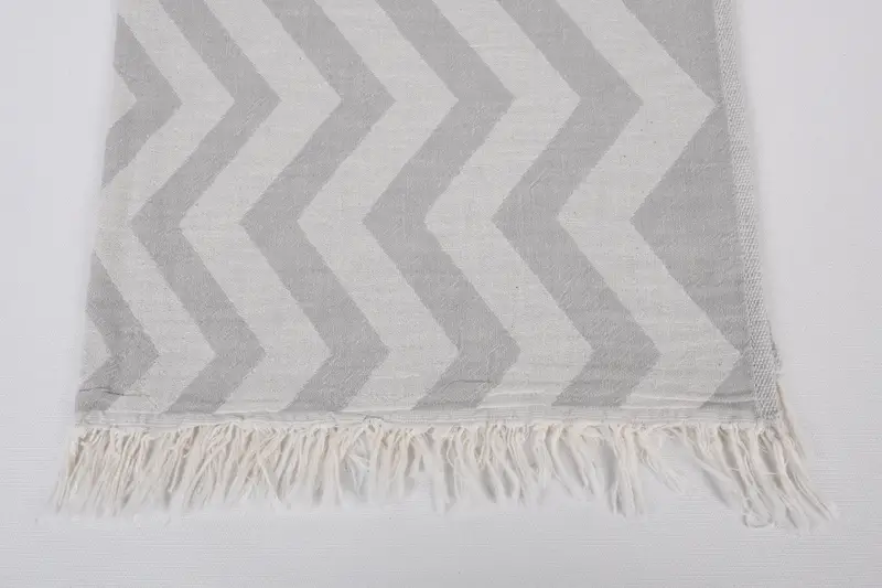Bridal Shower Gift, Summer Towel, Monogram Hand Towel, Bathroom Towels, Gift For Bride, Personalized Dish Towel, 40x24 Cotton Zigzag Design Towel - 3