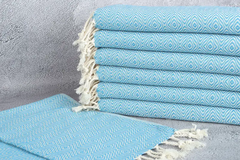 36x18 Cotton Zigzag Diamond Towel, Turkish Towel Hand Towel, Personalized Gifts, Personalized Turkish Towel, Organic Towel, Turkish Tea Towel - 2