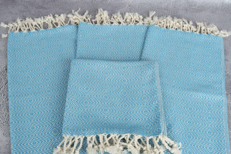 36x18 Cotton Zigzag Diamond Towel, Turkish Towel Hand Towel, Personalized Gifts, Personalized Turkish Towel, Organic Towel, Turkish Tea Towel - 4