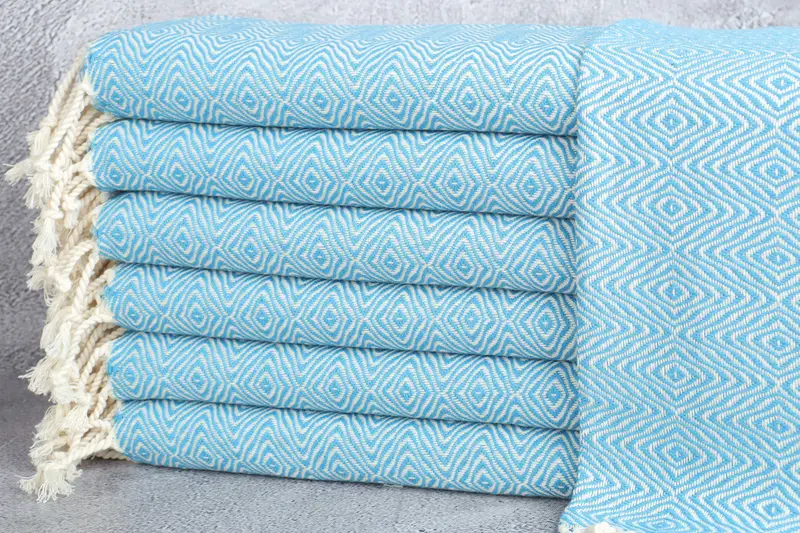 36x18 Cotton Zigzag Diamond Towel, Turkish Towel Hand Towel, Personalized Gifts, Personalized Turkish Towel, Organic Towel, Turkish Tea Towel - 1
