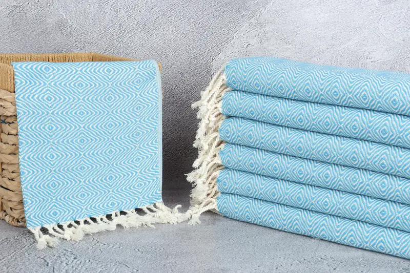 36x18 Cotton Zigzag Diamond Towel, Turkish Towel Hand Towel, Personalized Gifts, Personalized Turkish Towel, Organic Towel, Turkish Tea Towel - 3