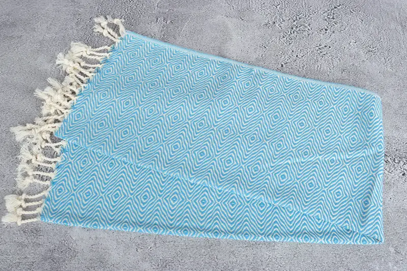 36x18 Cotton Zigzag Diamond Towel, Turkish Towel Hand Towel, Personalized Gifts, Personalized Turkish Towel, Organic Towel, Turkish Tea Towel - 6