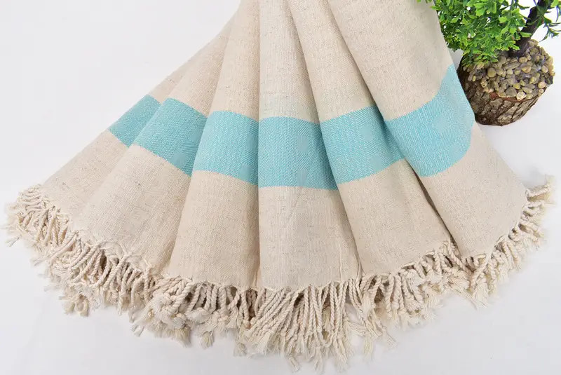 Luxury towel, Bridesmaid Gift, 70x36 Linen Striped Towel, Xmas Gifts, Beach Theme Wedding Gift, Spa Towel, Organic Turkish towel, Decorative Towel - 4