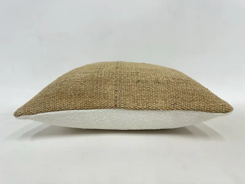 Turkish Rugs Cushion Cover, 16x16 Beige Pillow Sham, Home Decor Pillow, Kilim Pillow Cover, Vintage Throw Cushion, Pillow, Kilim Pillow - 5