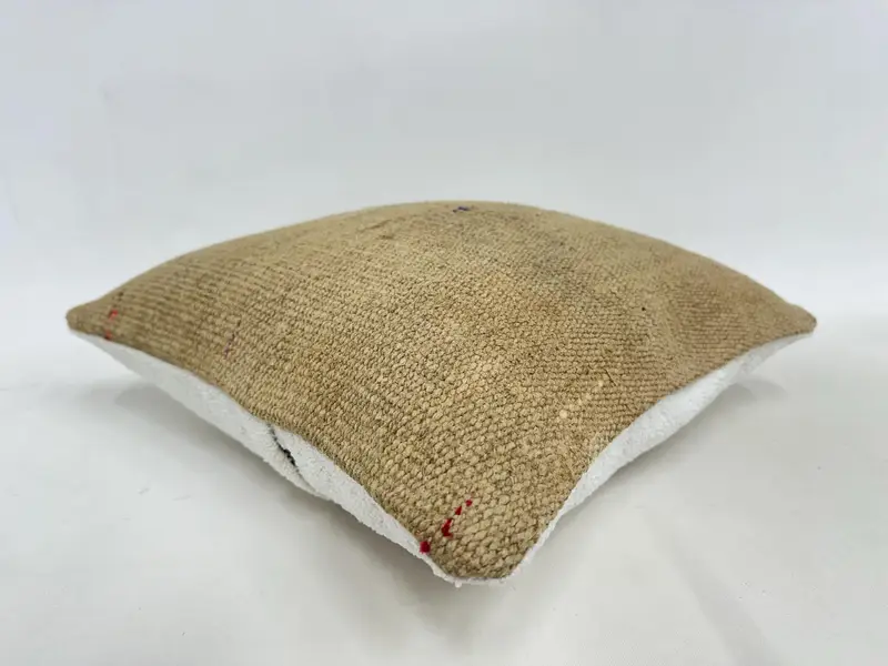 Turkish Rugs Cushion Cover, 16x16 Beige Pillow Sham, Home Decor Pillow, Kilim Pillow Cover, Vintage Throw Cushion, Pillow, Kilim Pillow - 6