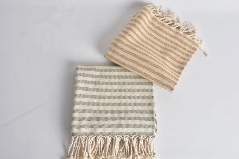 Quick-Dry Beach Towel, Gift Boxes Towel, 70x40 Cotton Striped Towel, Best Beach Towel, Turkish Towel Beach Towel, Decorative Towel, Sand-free towel - 7