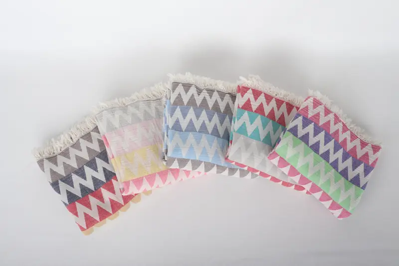 Custom Towel, 70x40 Cotton Zigzag Design Towel, Bachelorette Party Gifts, Scarf Towel, Personalized Beach Towel, Gym Towel, Anniversary Gift For Her - 3