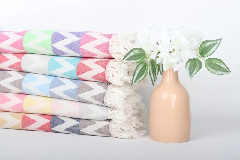 Custom Towel, 70x40 Cotton Zigzag Design Towel, Bachelorette Party Gifts, Scarf Towel, Personalized Beach Towel, Gym Towel, Anniversary Gift For Her - 2