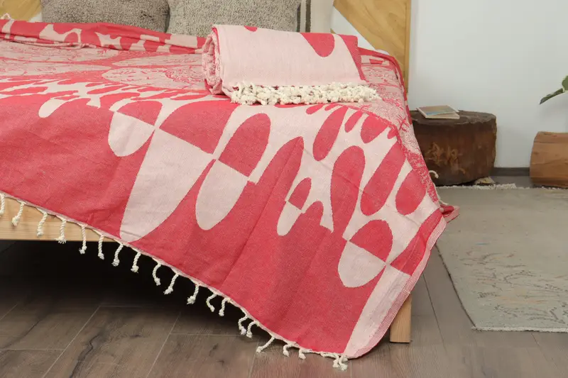 100x80コットンカメのデザインタオル、トルコのスローブランケット、織り投げ毛布、独身パーティーの好意、モノグラムブランケット、バチェロレットギフト - 7