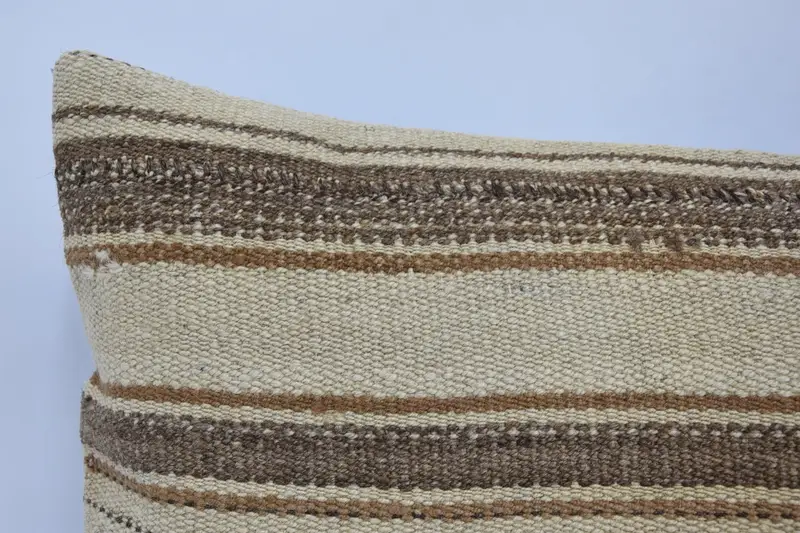 Home Decor Pillow, Turkish Pillow, Ikat Pillow Case, Cotton Pillow Sham, Turkish Kilim Pillow, 16x36 Beige Pillow Cover, Bench Pillow, Cushion - 2