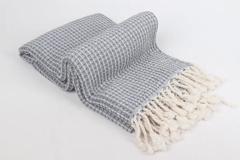Organic towel, Personalized Beach Towel, First Wedding Anniversary Gift, House Warming Gift, Lightweight Turkish towel, 68x36 Cotton Waffle Towel - 6