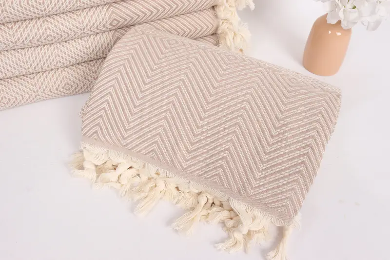 92x80 Cotton Diamond Towel, Oversized Beach Towel, Handmade Gift, Throw Blanket, Boho Throw Blankets, Turkish Blanket, Turkish Throw Blanket - 4