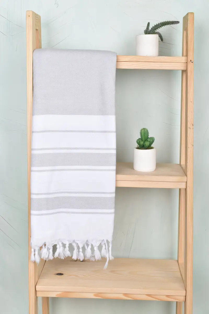 Personalized Gift For Her, 68x36 Cotton Striped Terry Towel, Sand-free towel, Spa Towel, Personalized Turkish Towel, Organic towel, Bachelor Towel - 8