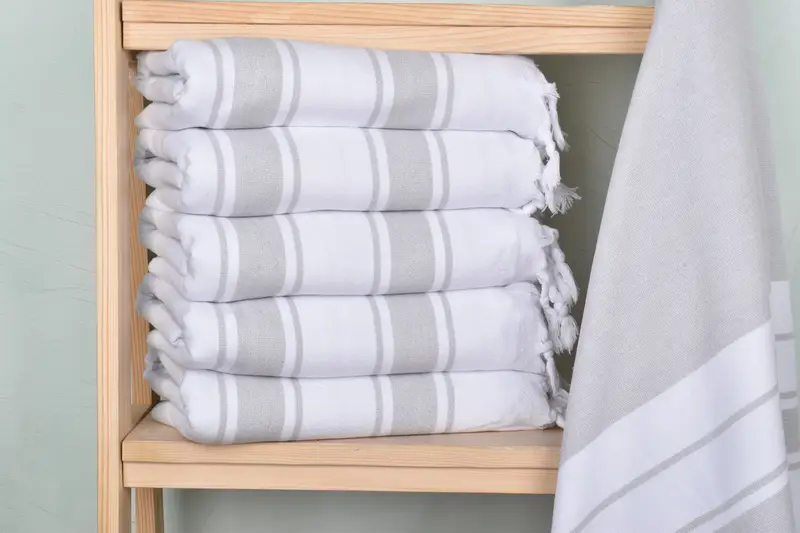 Personalized Gift For Her, 68x36 Cotton Striped Terry Towel, Sand-free towel, Spa Towel, Personalized Turkish Towel, Organic towel, Bachelor Towel - 2