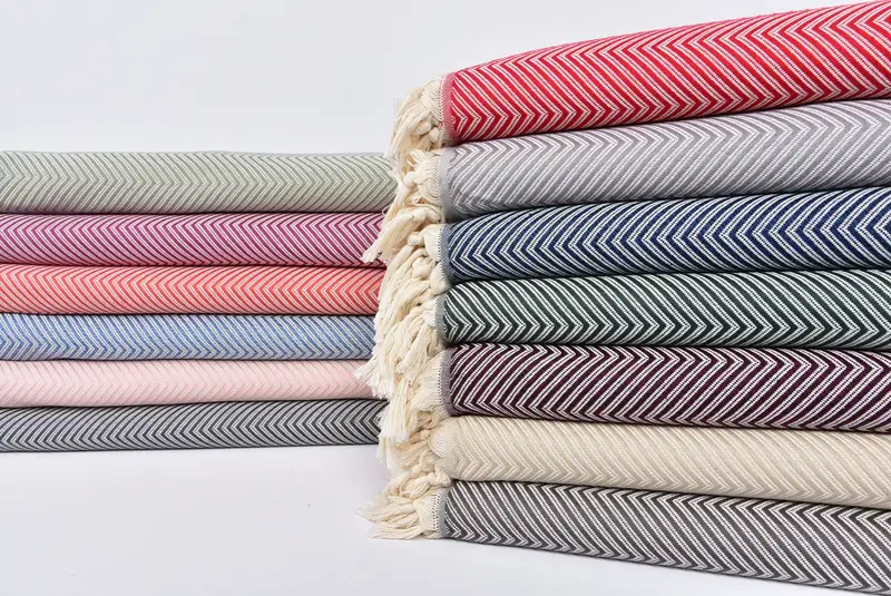 Turkish Beach Blanket, Wedding Favors, Organic Beach Blanket, 92x80 Cotton Striped Towel, Custom Blanket, Throw Blanket Couch, Handmade Gift - 1