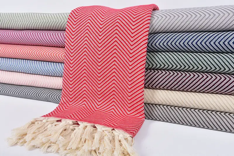 Turkish Beach Blanket, Wedding Favors, Organic Beach Blanket, 92x80 Cotton Striped Towel, Custom Blanket, Throw Blanket Couch, Handmade Gift - 2