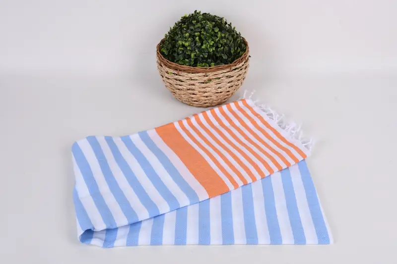 Gift For Wedding Day, 68x36 Cotton Striped Towel, Beach Towel Bulk, Valentines Day Gift Idea, Unique Wedding Gift, Handmade Gift, Bridal Shower Gift - 4