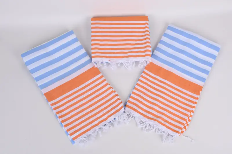 Gift For Wedding Day, 68x36 Cotton Striped Towel, Beach Towel Bulk, Valentines Day Gift Idea, Unique Wedding Gift, Handmade Gift, Bridal Shower Gift - 6