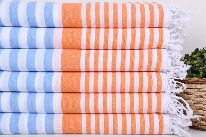 Gift For Wedding Day, 68x36 Cotton Striped Towel, Beach Towel Bulk, Valentines Day Gift Idea, Unique Wedding Gift, Handmade Gift, Bridal Shower Gift - 2