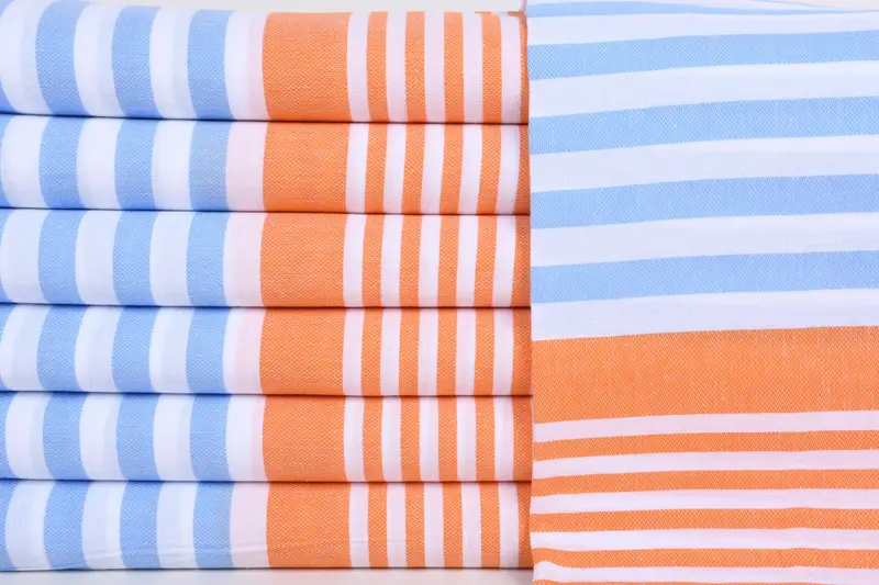 Gift For Wedding Day, 68x36 Cotton Striped Towel, Beach Towel Bulk, Valentines Day Gift Idea, Unique Wedding Gift, Handmade Gift, Bridal Shower Gift - 1