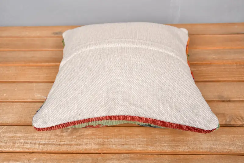 Interior Designer Pillow, Authentic Pillow Sham, Turkish Kilim Pillow, Pillow, Turkish Pillow, 12x12 Orange Cushion, Designer Throw Pillow - 5