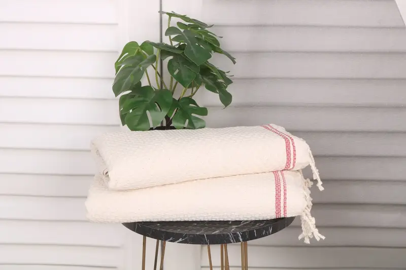 Kişiselleştirilmiş el havlu, tatil havlu, 38x18 pamuklu çizgili havlu, yaz hediyesi, banyo havlu, nedime hediyeleri, kişiselleştirilmiş bulaşık havlu - 3