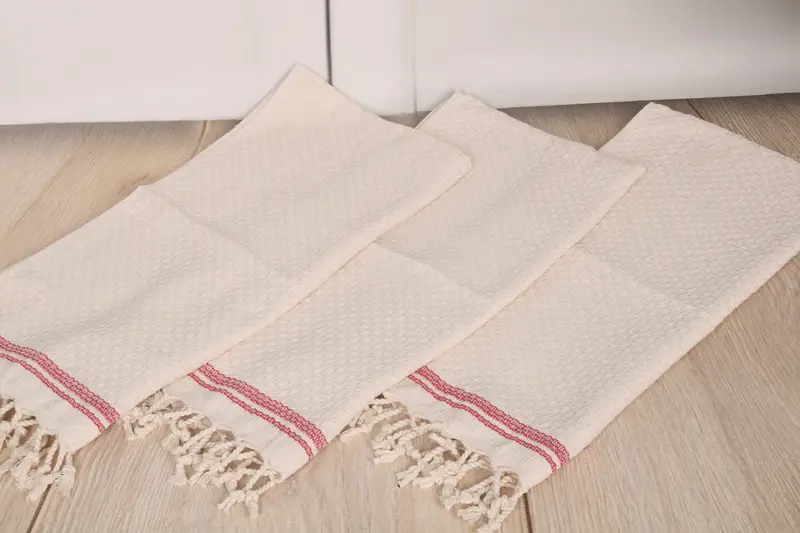 Kişiselleştirilmiş el havlu, tatil havlu, 38x18 pamuklu çizgili havlu, yaz hediyesi, banyo havlu, nedime hediyeleri, kişiselleştirilmiş bulaşık havlu - 6