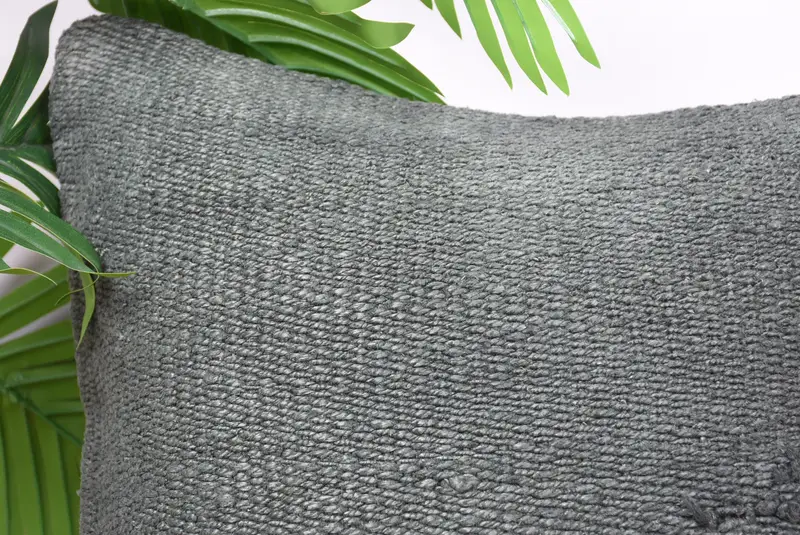 Authentic Cushion, Handmade Cushion Case, Vintage Kilim Throw Pillow, 14x14 Green Cushion Case, Vintage Pillow, Boho Pillow Sham Cover, Pillow - 2