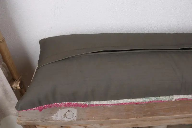 Pillow for Sofa, 12x36 Beige Pillow Sham, Vintage Kilim Throw Pillow, Pillow Cover, Kilim Pillow Cover, Handwoven Pillow Cover Pillow - 7
