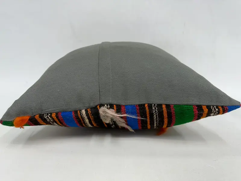 Colorful Pillow Cover, Christmas Cushion, Cushion, 18x18 Green Pillow, Vintage Kilim Pillow, Turkish Pillow, Vintage Pillow - 7