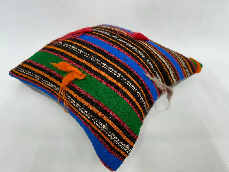 Colorful Pillow Cover, Christmas Cushion, Cushion, 18x18 Green Pillow, Vintage Kilim Pillow, Turkish Pillow, Vintage Pillow - 6