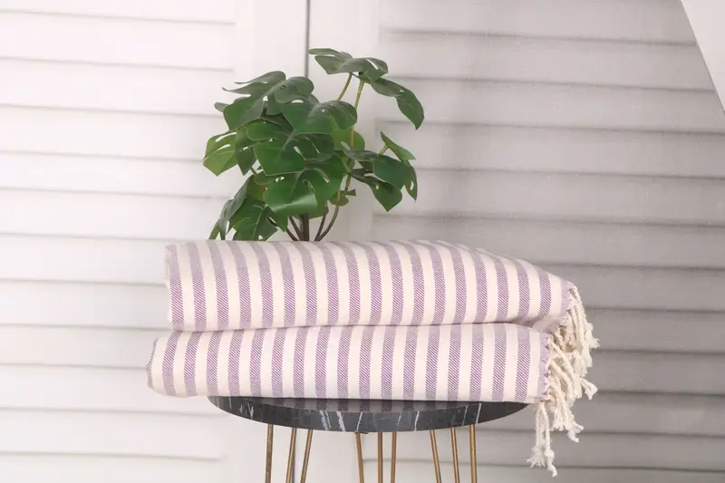 40x24 Cotton Striped Towel, Boyfriend Gift, Bridal Shower Gift, Personalized Gifts, Turkish Tea Towel, Personalized Gift, Home Decor Towel - 3