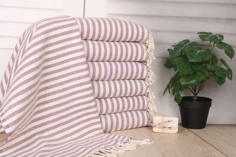 40x24 Cotton Striped Towel, Boyfriend Gift, Bridal Shower Gift, Personalized Gifts, Turkish Tea Towel, Personalized Gift, Home Decor Towel - 1