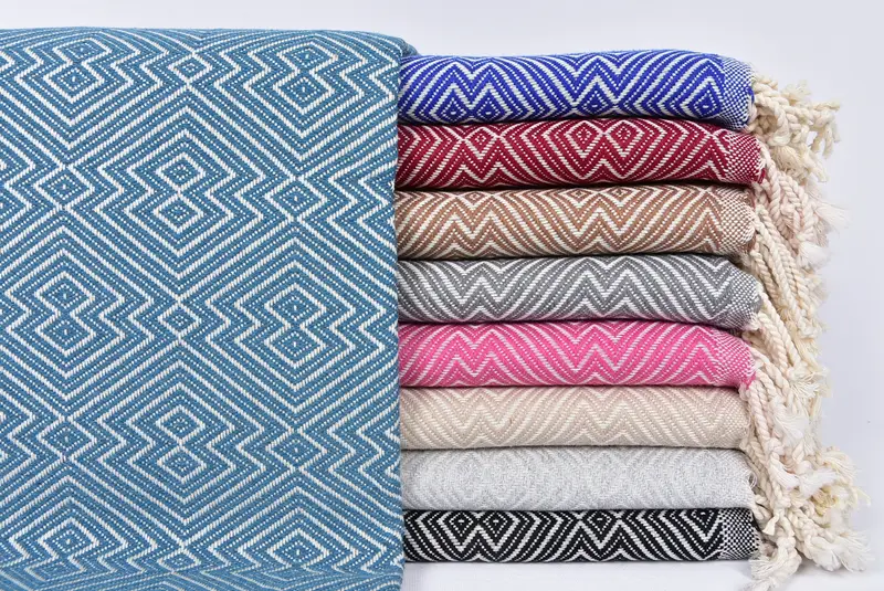 Turkish Towel Monogram, 76x40 Cotton Diamond Towel, Beach Towel Gift, Bride Gift, Wedding Favors, Lightweight Turkish towel, Luxury Beach Towel - 1