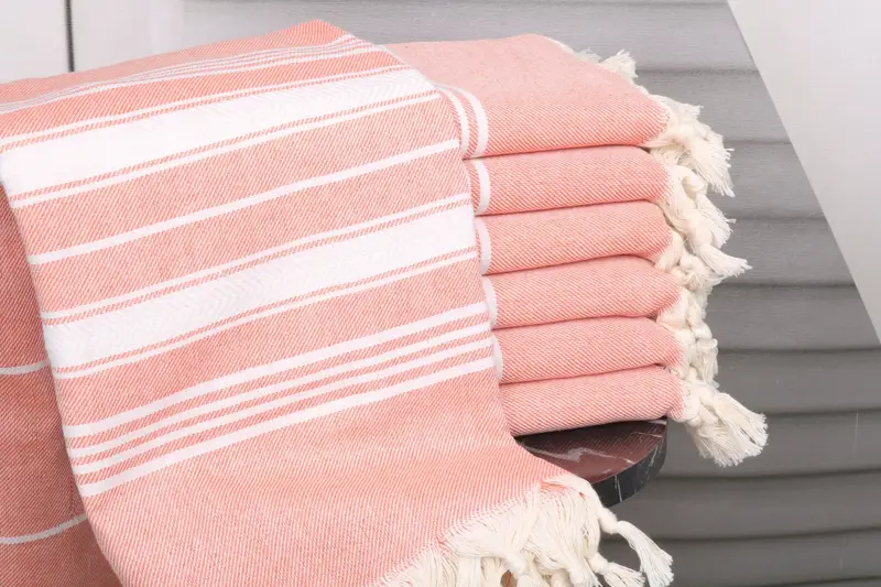 Orange Cotton Towel Personalized 40x71 Inches, Spa Towel, Beach Towel