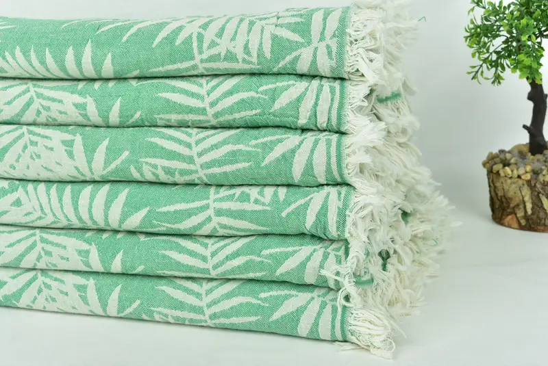 Woven Blanket, Personalized Blanket, 100x80 Cotton Floral Patterned Towel, Halloween Blanket, Boho Throw Blankets, Bachelorette Party Decorations - 5
