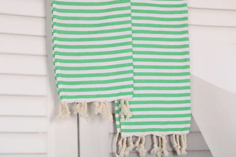 Personalized Gift, Beach Theme Wedding Gift, Handmade Gift, Bathroom Towels, Custom Gift, Summer Towel, 40x18 Cotton Striped Towel, Bridesmaid Gifts - 8