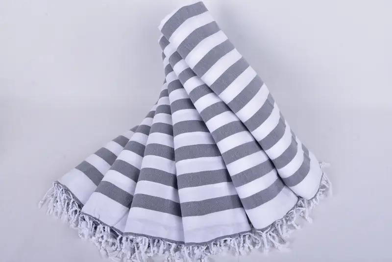 Thin towel, Gift For Her, Valentines Day Gift For Him, Beach Theme Bachelorette Party Gifts, 68x36 Cotton Striped Towel, Absorbent Turkish towel - 4