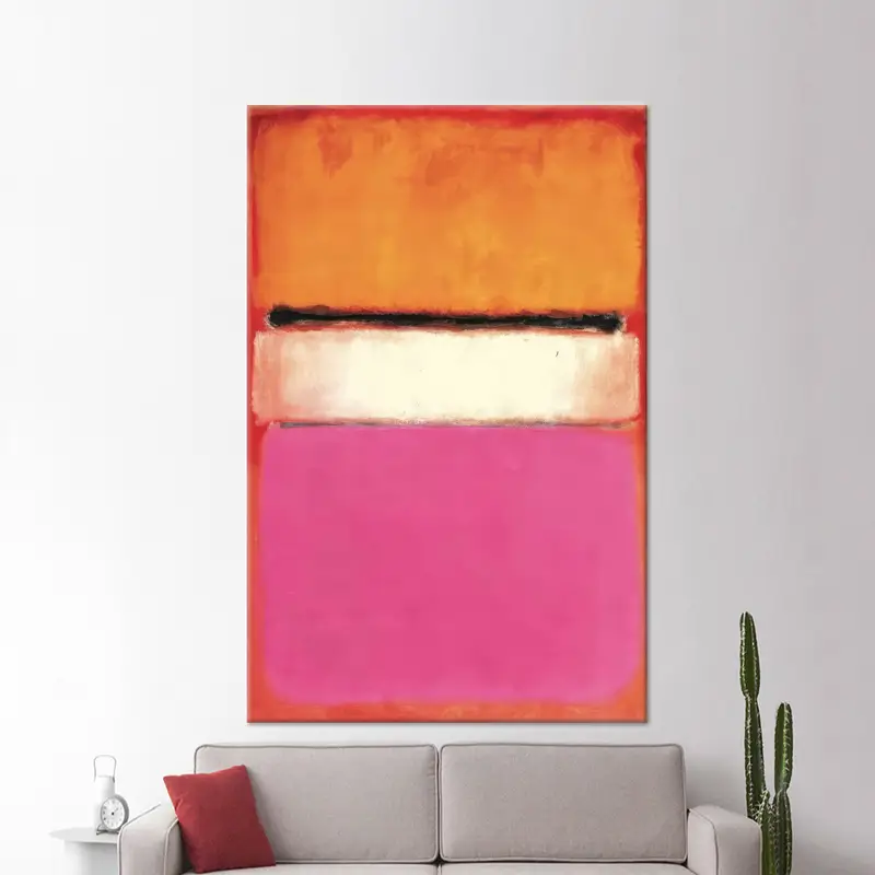 エレガントな女の子の部屋の装飾のためのトレンディな自由奔放に生きるピンクのキャンバスアート