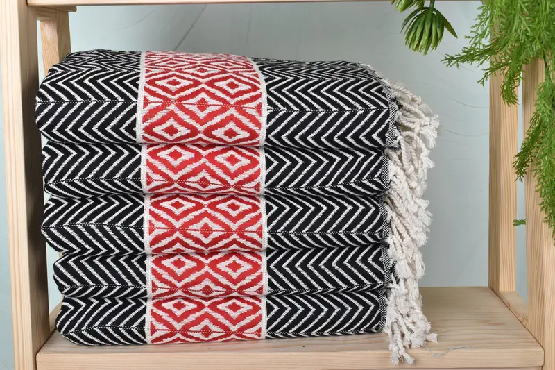 Bridesmaid Gifts, Turkish towel, Peshtemal, Sand-resistant Turkish towel for travel, Beach Towel Bulk, Wedding Gift, 70x40 Cotton Chevron Towel - 2