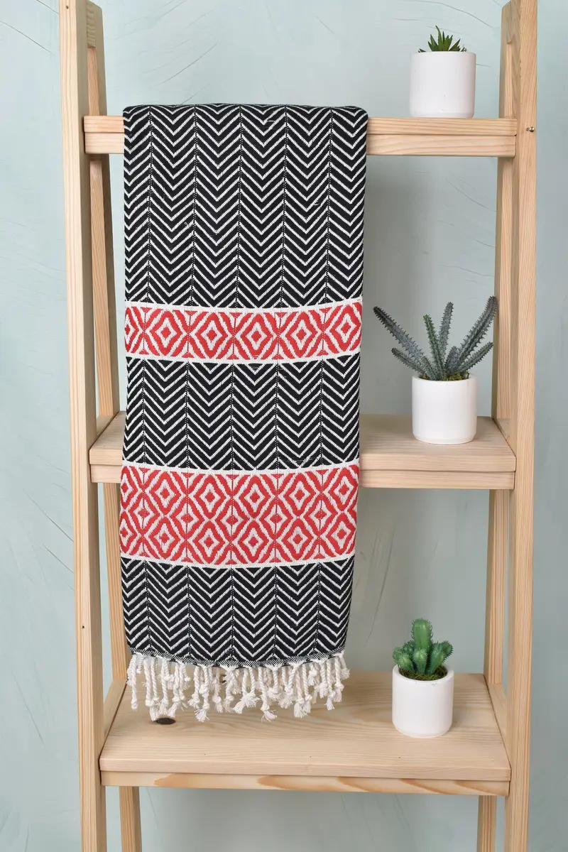 Bridesmaid Gifts, Turkish towel, Peshtemal, Sand-resistant Turkish towel for travel, Beach Towel Bulk, Wedding Gift, 70x40 Cotton Chevron Towel - 8