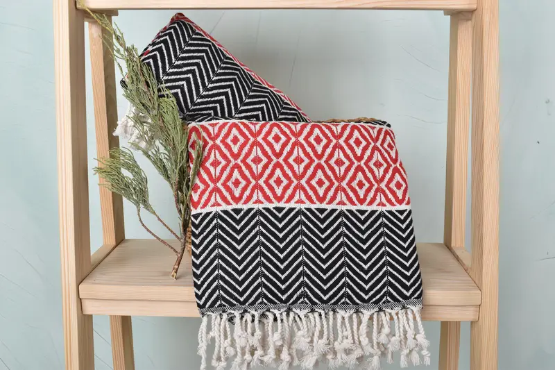 Bridesmaid Gifts, Turkish towel, Peshtemal, Sand-resistant Turkish towel for travel, Beach Towel Bulk, Wedding Gift, 70x40 Cotton Chevron Towel - 4