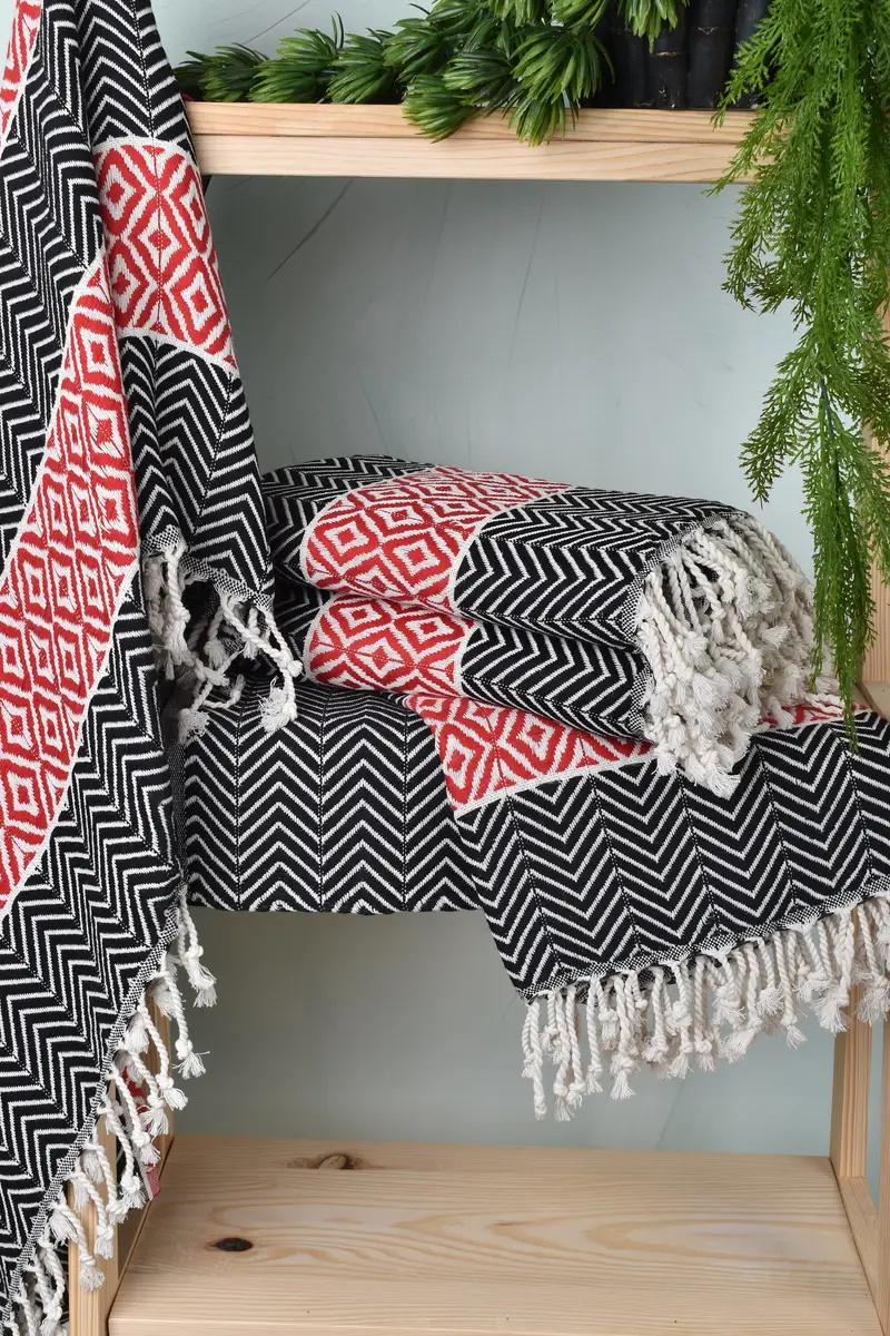 Bridesmaid Gifts, Turkish towel, Peshtemal, Sand-resistant Turkish towel for travel, Beach Towel Bulk, Wedding Gift, 70x40 Cotton Chevron Towel - 6