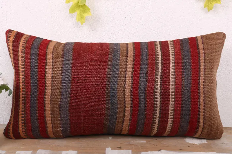 12x24 Red Cushion Case, Traditional Pillow Sham, Gift Pillow, Rustic Pillow Cover, Boho Pillow, Pillow, Boho Pillow Sham Cover, Customized Cushion - 2